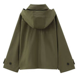 Boogzel Apparel London Rainy Day Hooded Trench Jacket, view 2