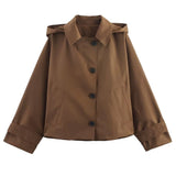 Boogzel Apparel London Rainy Day Hooded Trench Jacket, view 3