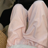 Boogzel Apparel Loose Fit Pastel Cotton Stripe Pants, view 3