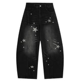Boogzel Apparel Loose Fit Star Pattern Baggy Jeans, view 2
