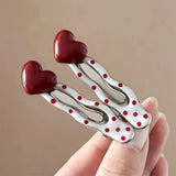 Boogzel Apparel Love Girl Polka Dot Hair Clips, view 2