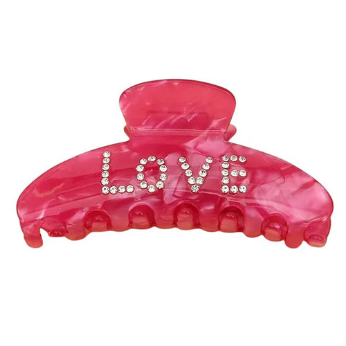 Boogzel Apparel Love Rhinestone Hair Claw
