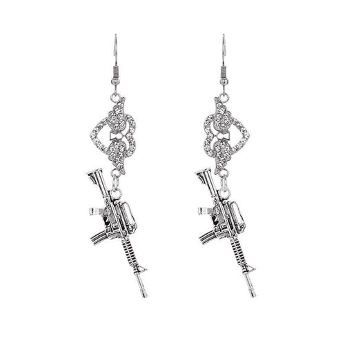 Boogzel Apparel Love Roulette Gun Earrings