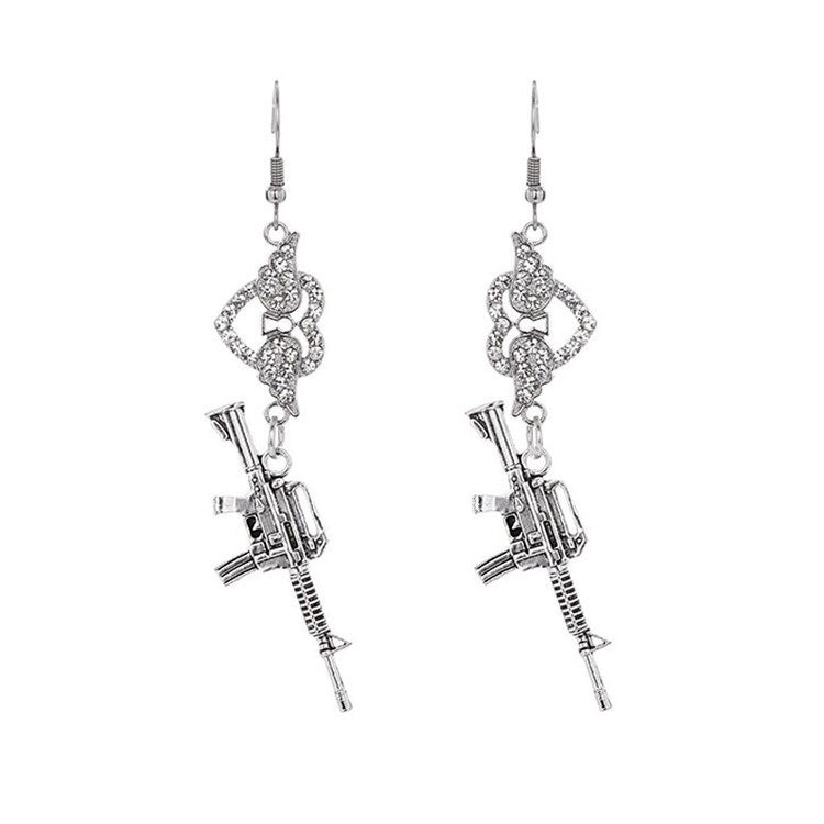 Boogzel Apparel Love Roulette Gun Earrings