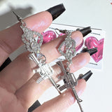 Boogzel Apparel Love Roulette Gun Earrings, view 2