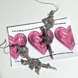 Boogzel Apparel Love Roulette Gun Earrings, view 4