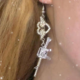 Boogzel Apparel Love Roulette Gun Earrings, view 5