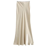 Boogzel Apparel Low Waist Satin Maxi Skirt, view 2