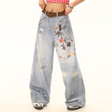 Boogzel Apparel Lucky Trinket Wide-Leg Jeans, view 2