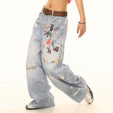 Boogzel Apparel Lucky Trinket Wide-Leg Jeans, view 3