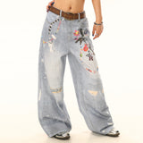 Boogzel Apparel Lucky Trinket Wide-Leg Jeans, view 4