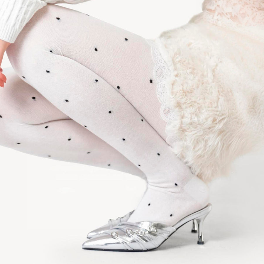 Boogzel Apparel Madeleine Polka Dot Knit Tights