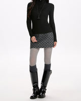 Boogzel Apparel Madeleine Polka Dot Mini Skirt, view 4