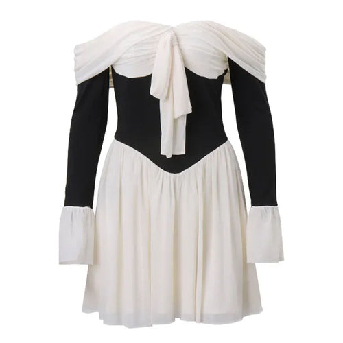 Boogzel Apparel Mademoiselle Bow Off Shoulder Dress