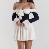 Boogzel Apparel Mademoiselle Bow Off Shoulder Dress, view 3