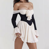 Boogzel Apparel Mademoiselle Bow Off Shoulder Dress, view 5