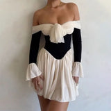 Boogzel Apparel Mademoiselle Bow Off Shoulder Dress, view 6