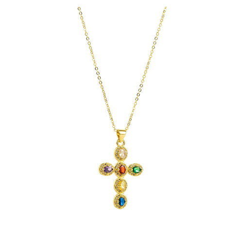 Boogzel Apparel Mafia Mama Cross Charm Necklace