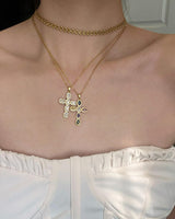 Boogzel Apparel Mafia Mama Cross Charm Necklace, view 4