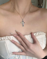 Boogzel Apparel Mafia Mama Cross Charm Necklace, view 5