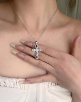 Boogzel Apparel Mafia Mama Cross Charm Necklace, view 6
