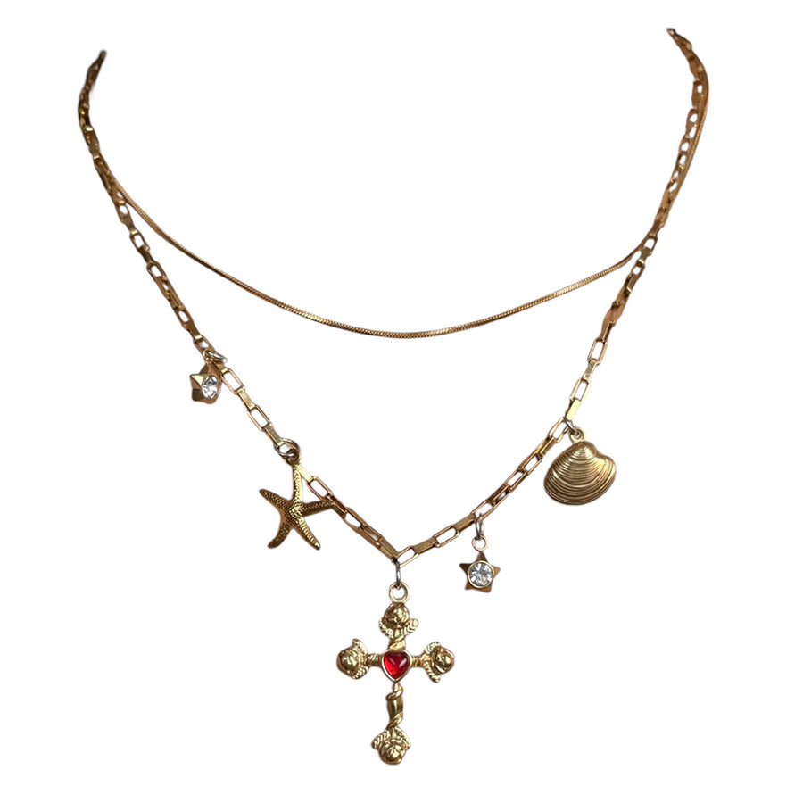 Boogzel Apparel Mafia Mama Cross Necklace