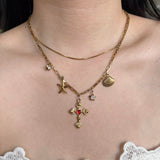 Boogzel Apparel Mafia Mama Cross Necklace, view 2