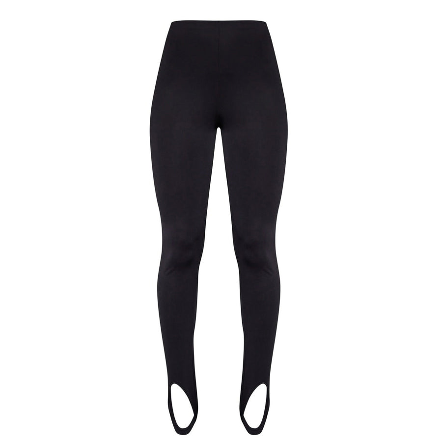 Boogzel Apparel Matte Black Stirrup Leggings