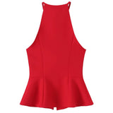 Boogzel Apparel Meet Me In Paris Halter Peplum Top, view 2