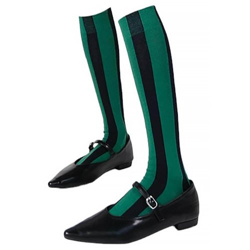 Boogzel Apparel Meet Me On Campus Striped Knee Socks