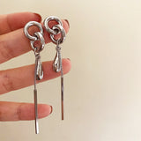 Boogzel Apparel Melted Chain Drop Earrings, view 2