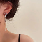 Boogzel Apparel Melted Chain Drop Earrings, view 3