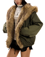 Boogzel Apparel Mercury Rising Fur Trim Winter Jacket, view 3