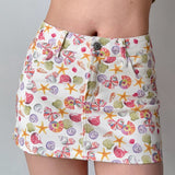 Boogzel Apparel Mermaid Aesthetic Denim Mini Skirt, view 2