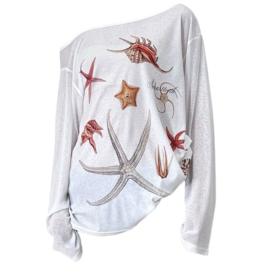 Boogzel Apparel Mermaid Aesthetic Off-Shoulder Top