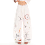 Boogzel Apparel Mermaid Aesthetic Wide-Leg Trousers, view 3