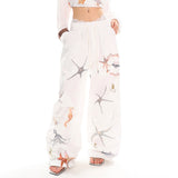 Boogzel Apparel Mermaid Aesthetic Wide-Leg Trousers, view 5
