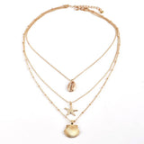 Boogzel Apparel Mermaidcore Aesthetic Layered Necklace, view 3