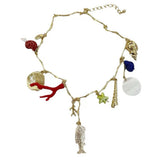 Boogzel Apparel Mermaidcore Aesthetic Pendant Necklace, view 2
