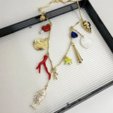 Boogzel Apparel Mermaidcore Aesthetic Pendant Necklace, view 4