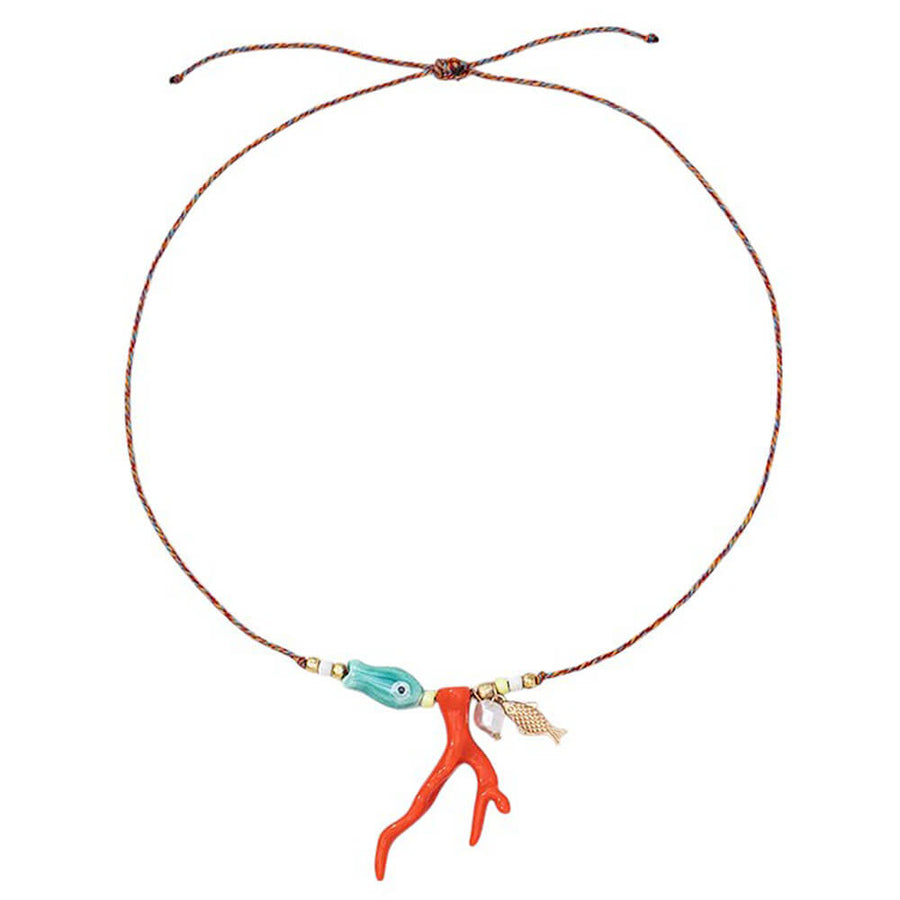 Boogzel Apparel Mermaidcore Fish & Coral Necklace