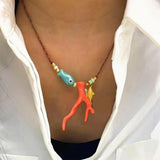 Boogzel Apparel Mermaidcore Fish & Coral Necklace, view 2