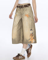 Boogzel Apparel Mermaidcore Wide-Leg Culottes, view 3