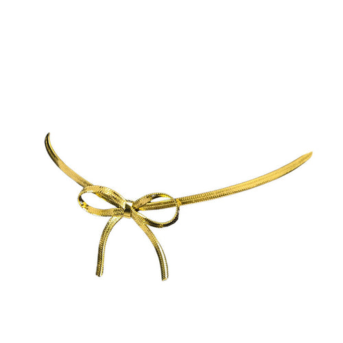 Boogzel Apparel Metal Bow Choker Necklace