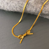 Boogzel Apparel Metal Bow Choker Necklace, view 4