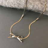 Boogzel Apparel Metal Bow Choker Necklace, view 5