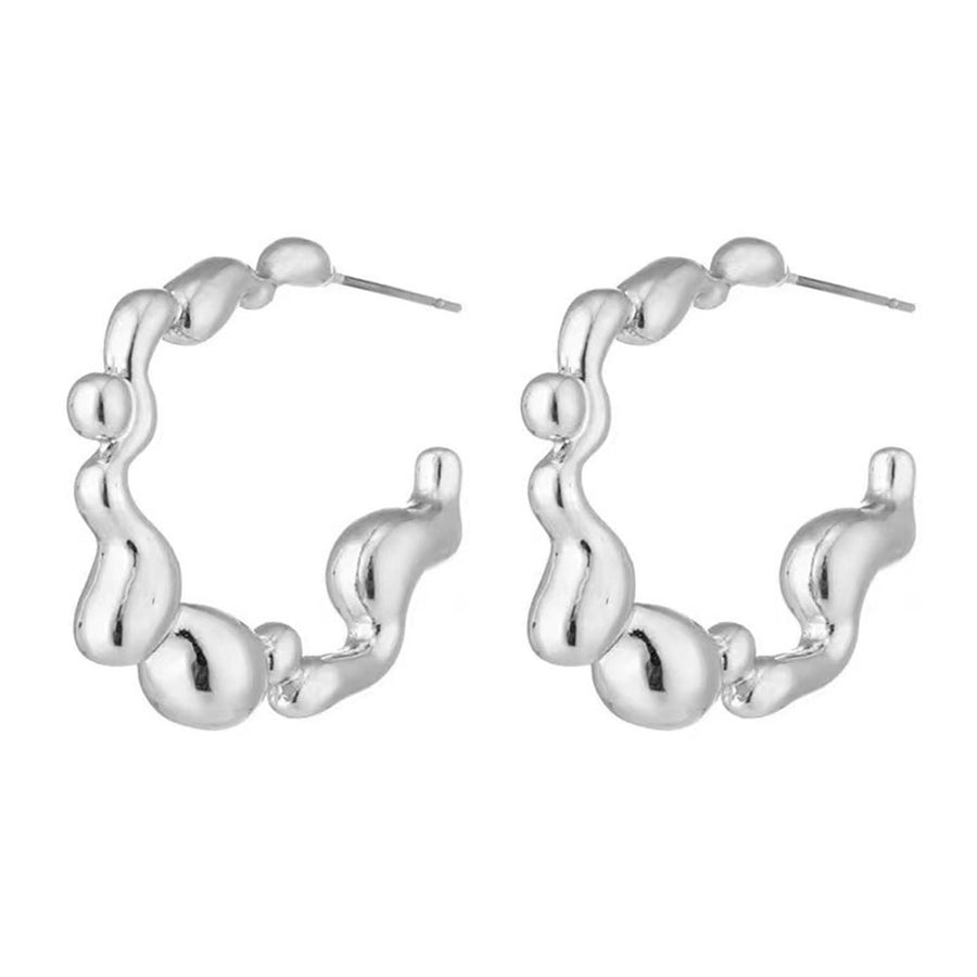 Boogzel Apparel Metal Drops Hoop Earrings
