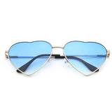 Boogzel Apparel Metal Frame Heart Shape Sunglasses, view 2