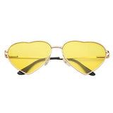 Boogzel Apparel Metal Frame Heart Shape Sunglasses, view 3