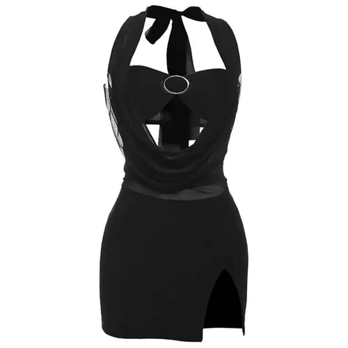 Boogzel Apparel Midnight Backless Mini Dress